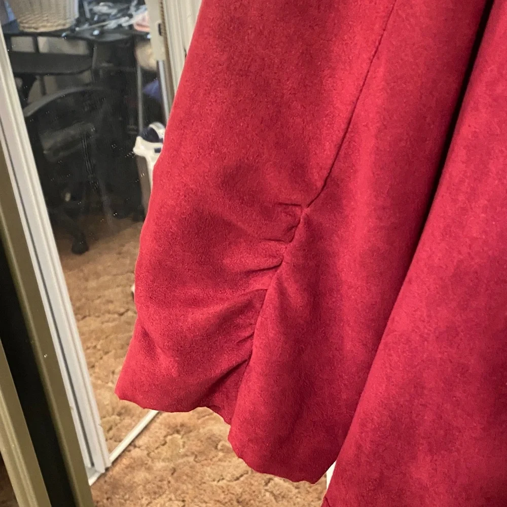 Red Ruffled Blazer - Picture 3 of 5